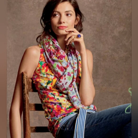 CAbi Luisa Floral Tank Style #5045 Size Medium EUC - Picture 1 of 9